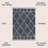Cantera Shag Plush Tassel Moroccan Geometric Trellis Blue/Cream Rug-646535067