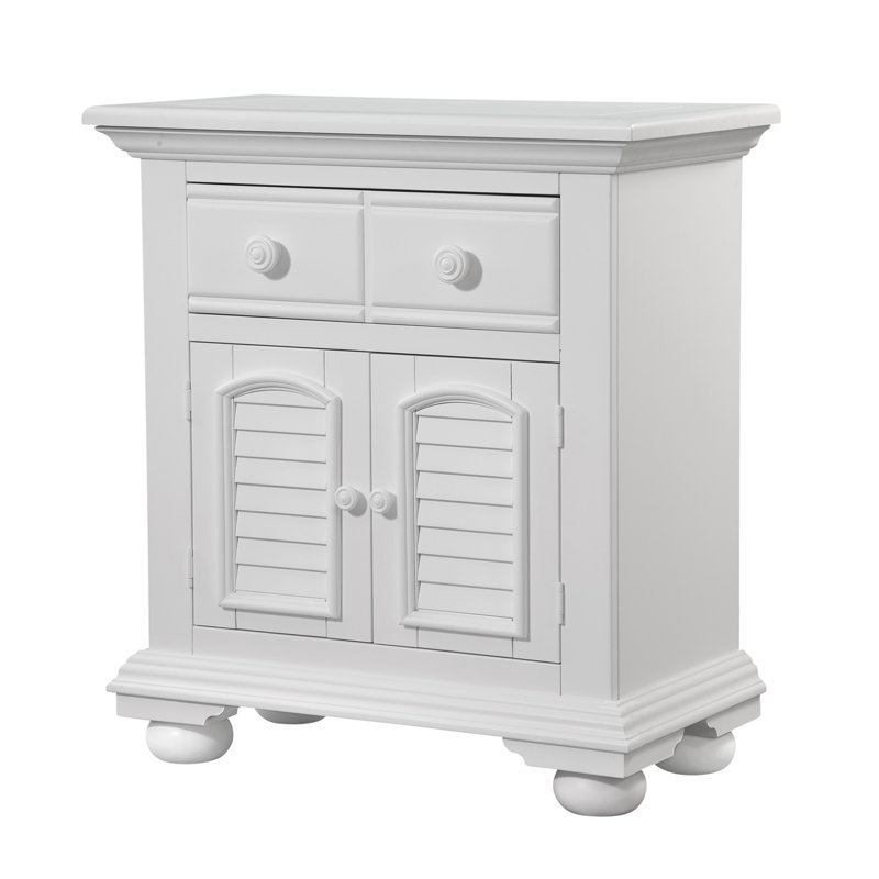 Khoury 31'' W Nightstand, Distressed Eggshell White