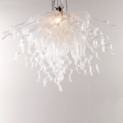 Lowestoft Glass Dimmable Geometric Chandelier