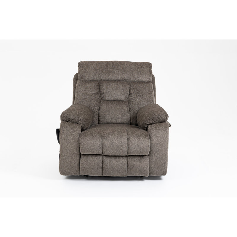Fauteuil inclinable rembourré Khelani, Marron foncé