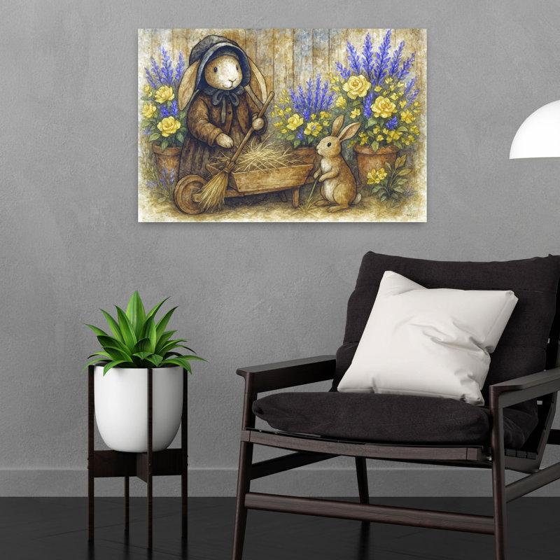 Art mural contemporain et romantique, H 16 po x l 24 po