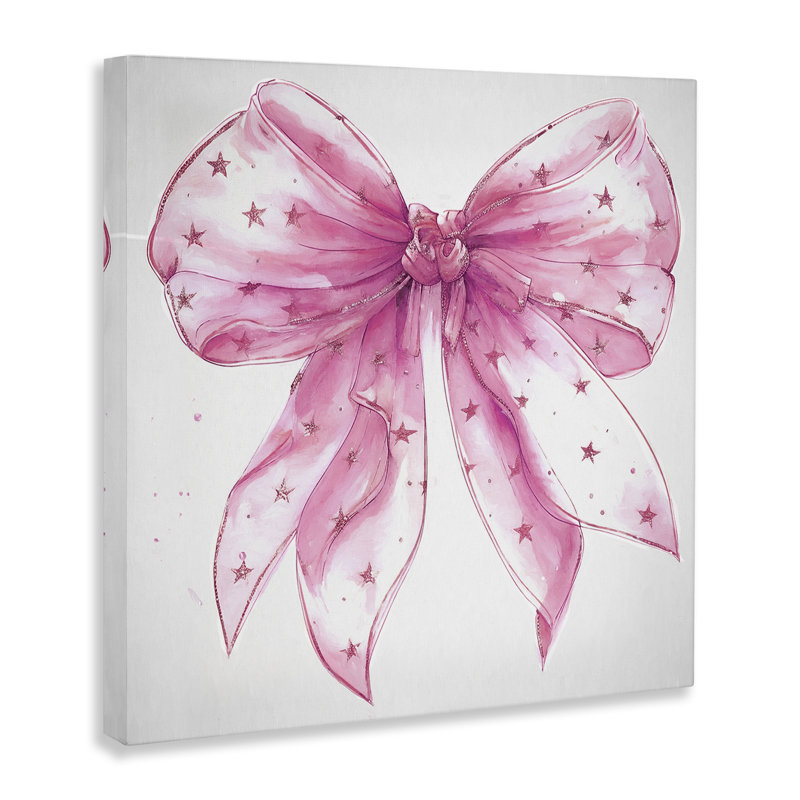 "Fabulous Pink Bow", art mural par Ramona Murdock, H 30 po x l 30 po