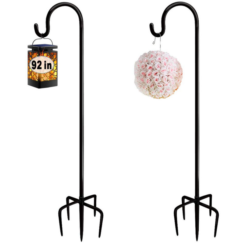 Crochets de berger robustes pour l'extérieur avec base à 5 broches, support réglable (paquet de 2)
