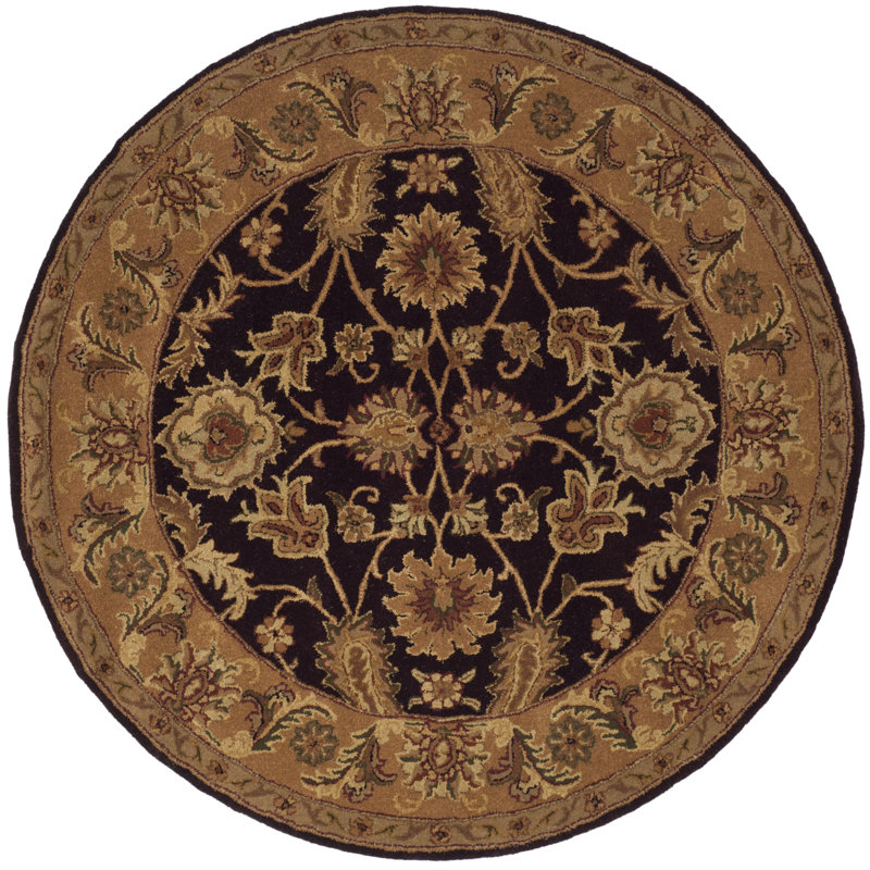 Classic Hand Tufted Wool Oriental Rug, Round 3'6"