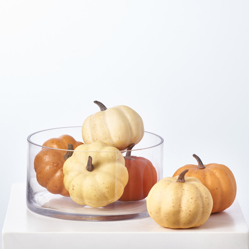 Ensemble de 6 citrouilles ombrées assorties