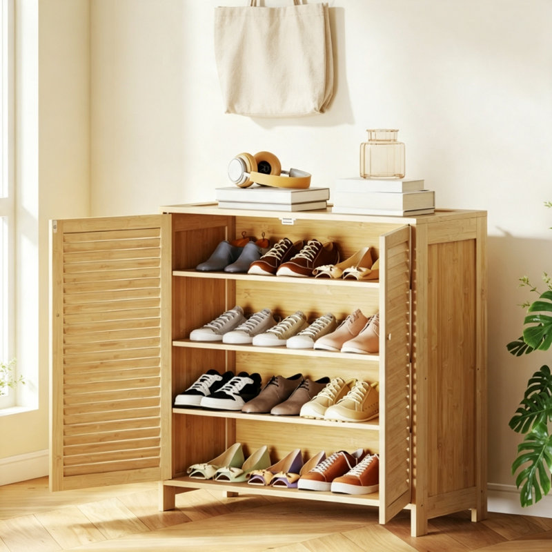 14 Pair Shoe Storage Cabinet