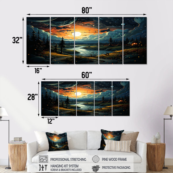 Millwood Pines Dreamy Mountain Scenery At Night I - Winter Landscape 5 ...