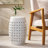 LILAC 12" Accent Side Table, Cylindrical Design End Table For Living Room, Family Room, Or Entryway, Industrial Style,Coffee Side Tables For Indoor Outdoor-1118678261