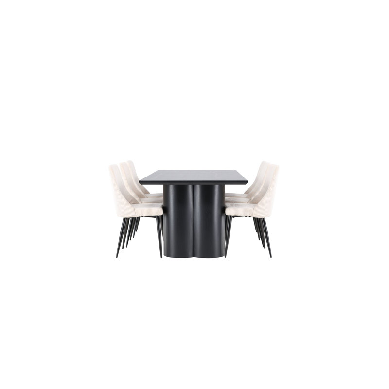 Sibley 6 - Person Dining Set, Black
