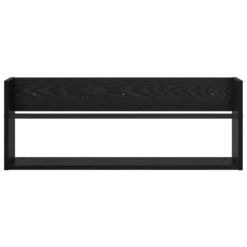 Wood Magazine Rack, Black