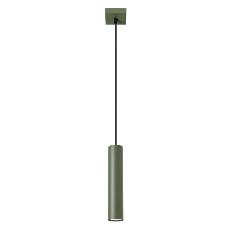 Bergmundur 1 - Light Stainless Steel Pendant, Green