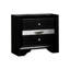 Table de chevet contemporaine noire avec 3 tiroirs et pour le charme de la chambre à coucher, ornement moderne