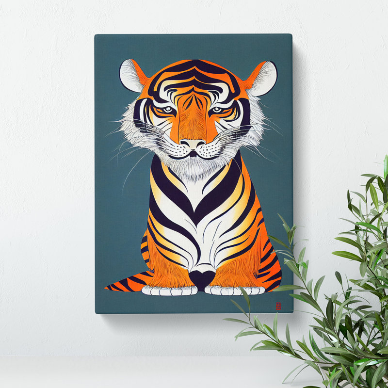 Young Tiger - Wrapped Canvas, 60cm H x 40cm W x 3cm D