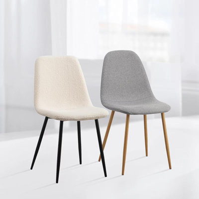 Dining Chairs Set Of 4, Beacon Collection Modern Boucle Fabric Upholstered Dining Chair,Contemporary Dining Chairs With Metal Legs For Living/Dining/B -  Corrigan StudioÂ®, A03B4E35B031446E93A765F0A8670990