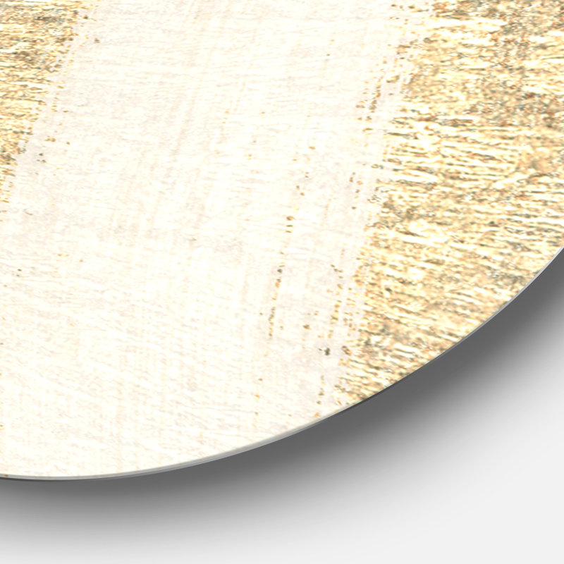 « gold glam rayures pattern »-impression sur cercle métallique, H 11 po x l 11 po