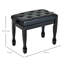 Feltault Faux Leather Piano Stool Height Adjustable Seat Keyboard Bench Black