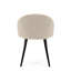 Scobey 47cm H Tufted Velvet Upholstered Upholstered Back Side Chair in Beige