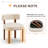 Modern PU Leather Upholstered Side Dining Chair with Curved Back & Solid Wood Legs-1458796861