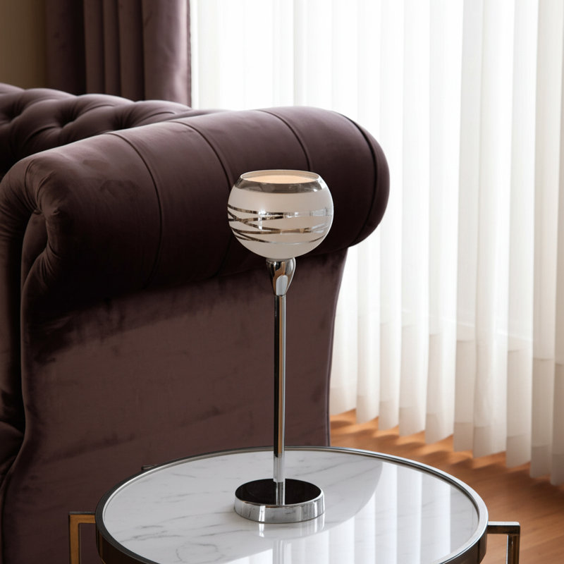 Porte-bougie en métal et aluminium Glam, H 19 po x l 5 po x P 5 po