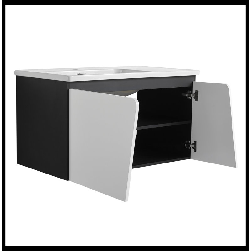 Ensemble de meuble-lavabo simple 35,60 po avec plateau en céramique Canberra