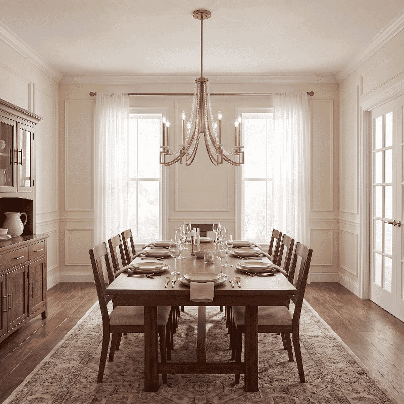 Lustre 8 lumières Savoy House, H 31,75 po x l 32 po x P 32 po, 8 lumières