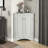 Modern Grey Triangle Cabinet - Adjustable Shelves For Living Spaces Freestanding Storage Practical Needs-588727005