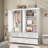 Modern 4-Door Wardrobe with 4 Drawers, Multi-Purpose Storage Cabinet for Bedroom, Elegant Design with Ample Space