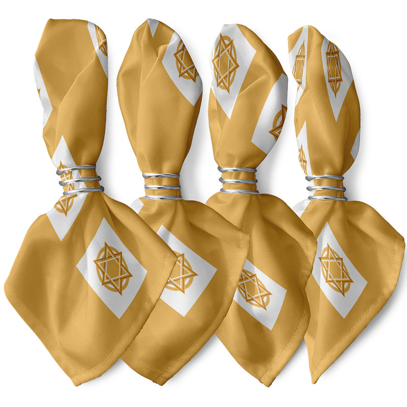 Serviette de 22 po étoile brillante, Or