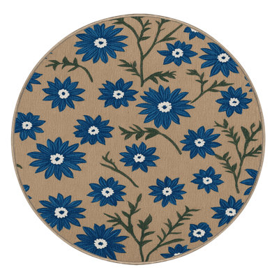  Tapis lavable avec fleurs de bourrache et légumes