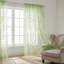 4 panneaux de rideaux transparents en forme de feuille de saule, rideaux décoratifs en gaze de style pastorale pour la chambre à coucher, 39,37 x 78,74 po, vert