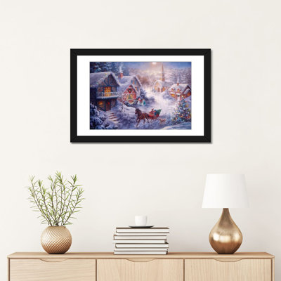 «In a One Horse Open Sleigh», reproduction d'art sur toile