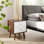 Transmit Mid-Century Modern Wood Walnut White, 2-Drawer Nightstand by Modway