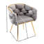 Chaise moderne en velours pour chambre à coucher | Texture douce et tricot unique de 28,46 po de profondeur x 21,85 po de largeur et de 29,16 po de hauteur, gris confortable-1782665889-1701558905