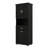 Tall Bathroom Cabinet With Built-In Laundry Hamper Doors And Upper Open Storage Section-365494688