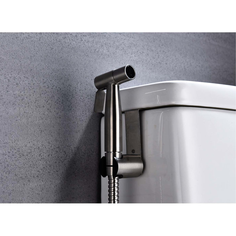 Handheld Bidet For Toilet - Metal Construction, Two Water Modes, Hygiene Aid Spray Metal, Rust-, Focus, Brushed Nickel