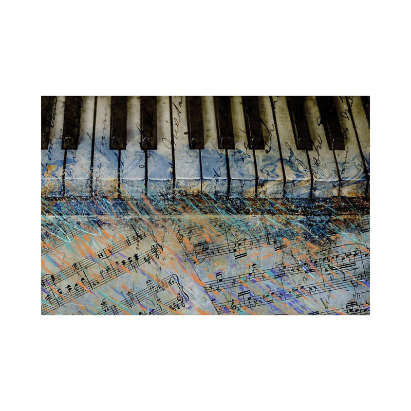 Notes de piano, H 18 po x l 26 po x P 1,5 po