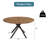 Riella Round with Steel and Stainless Steel Base Dining Table-1768493290