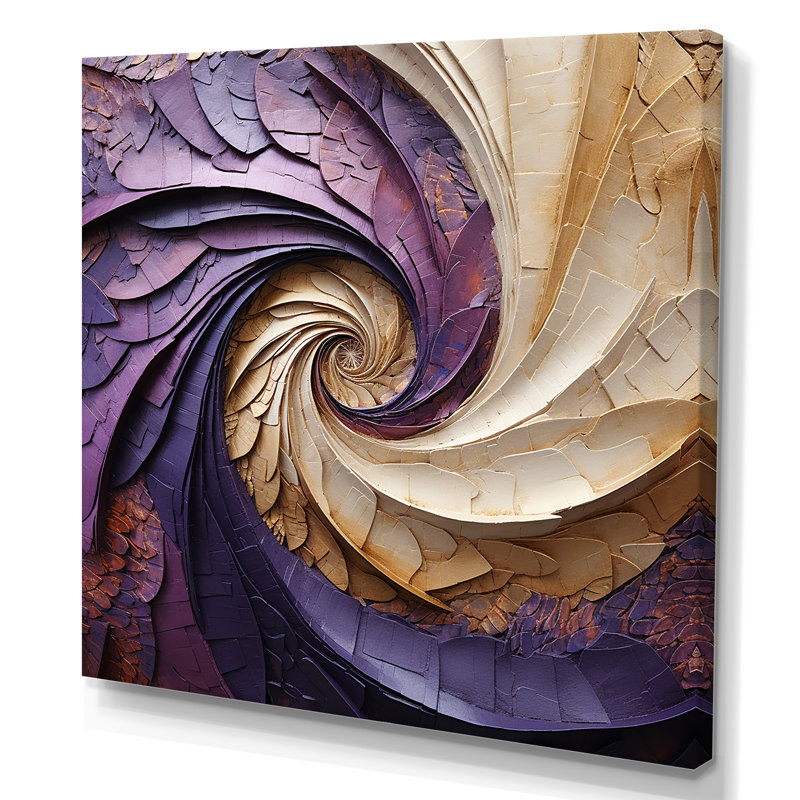 Eastampton - Abstract Spirals Wall Art Living Room_106130, H 24 po x l 24 po x P 1 po, Toile tendue