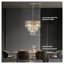 Lustre en cristal de luxe à 3 niveaux - Luminaire suspendu moderne en or pour le salon et la chambre à coucher