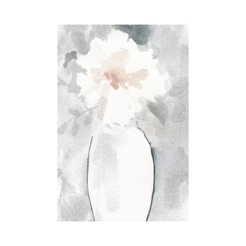 Silver Blush I by Carol Robinson - Painting on Canvas, Wrapped Canvas, 20.32 cm H x 30.48 cm W