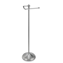 allen + roth Satin Nickel Freestanding Spring-loaded Toilet Paper Holder in  the Toilet Paper Holders department at