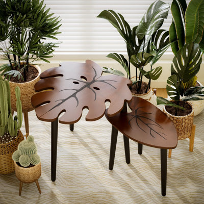 Ensemble de 2 tables gigognes Leaf