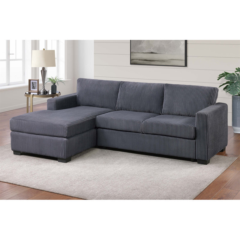Canapé modulaire en L avec accoudoirs carrés 2 pièces et pieds carrés en plastique Canapé avec accoudoir à droite et accoudoir à gauche