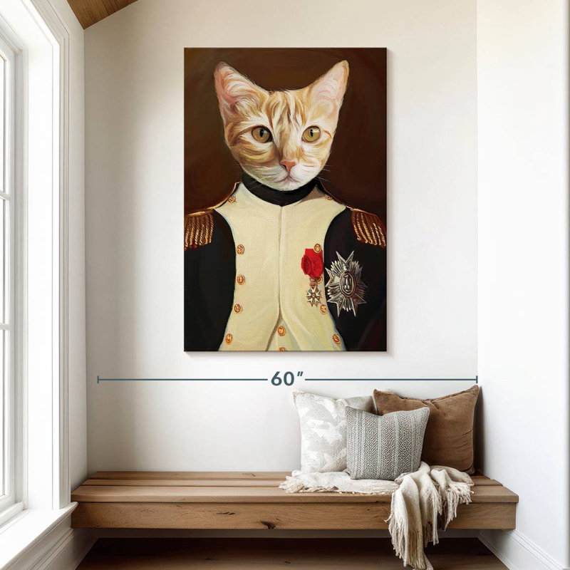 Ketti Portrait Of Cat Napoleon, 48" H x 32" W