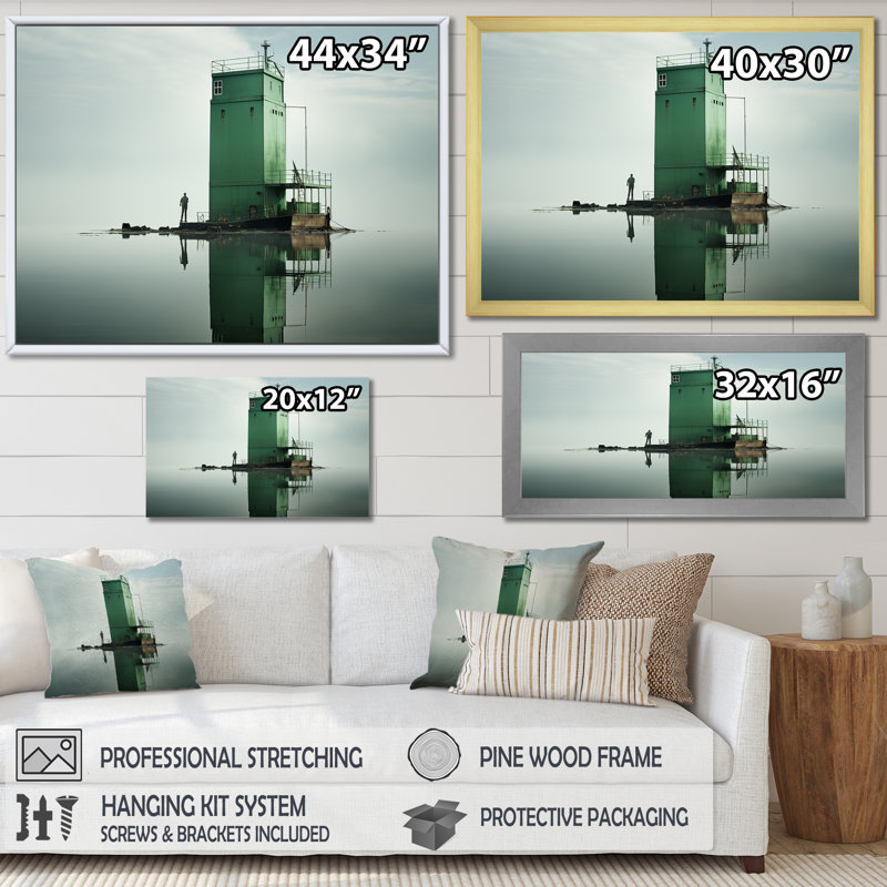 Mirage de menthe sur toile, Toile tendue, H 34 po x l 44 po x P 1,5 po