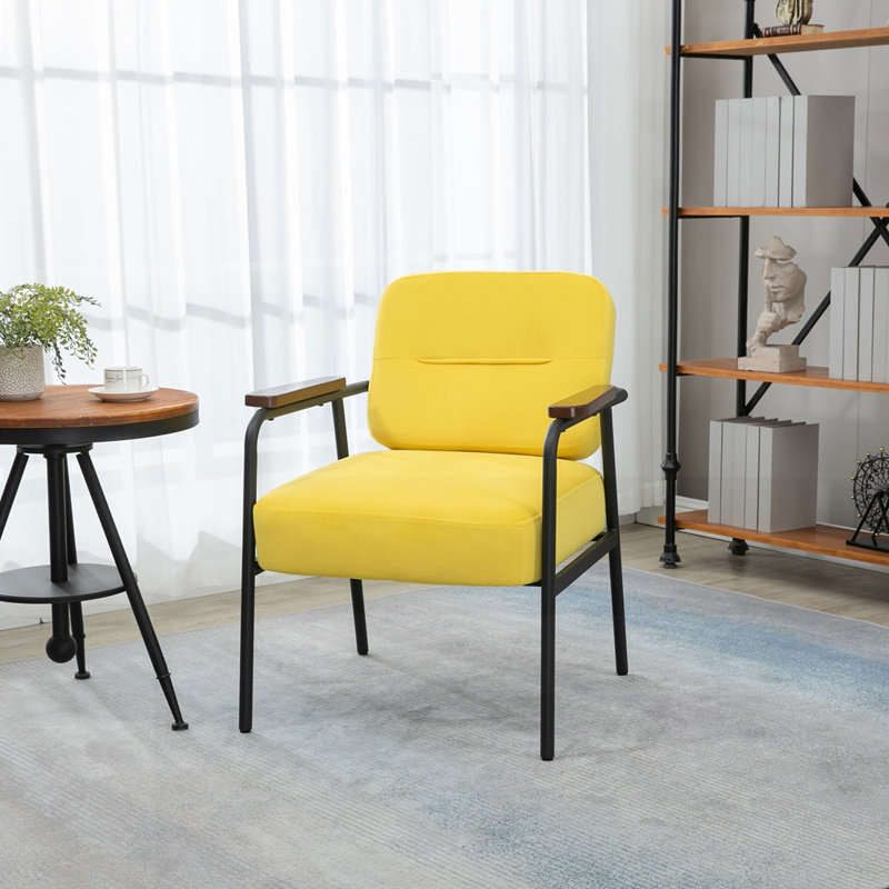 Fauteuil rembourré en velours
