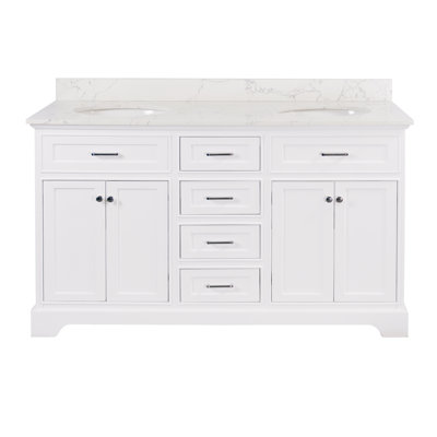 Ronnie 60'' Double Bathroom Vanity with Top