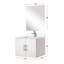 Meuble-lavabo blanc avec comptoir en quartz, 24 po X P 22 po, miroir 18 po, robinet - dessus brillant et teinté 24 po 22 po, miroir 18 po et longue durée