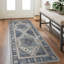 Oriental Machine Washable Blue Area Rug-1112506291
