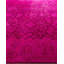 Tapis rose contemporain en laine noué à la main surteint 9 pi 1 po x 11 pi 5 po